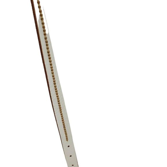 Fossil Belt Leather Skinny White Cincher Rope Detail Cowgirl Country Western S - Picture 7 of 11